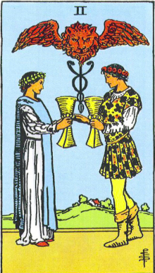 2 av bägare i tarot
