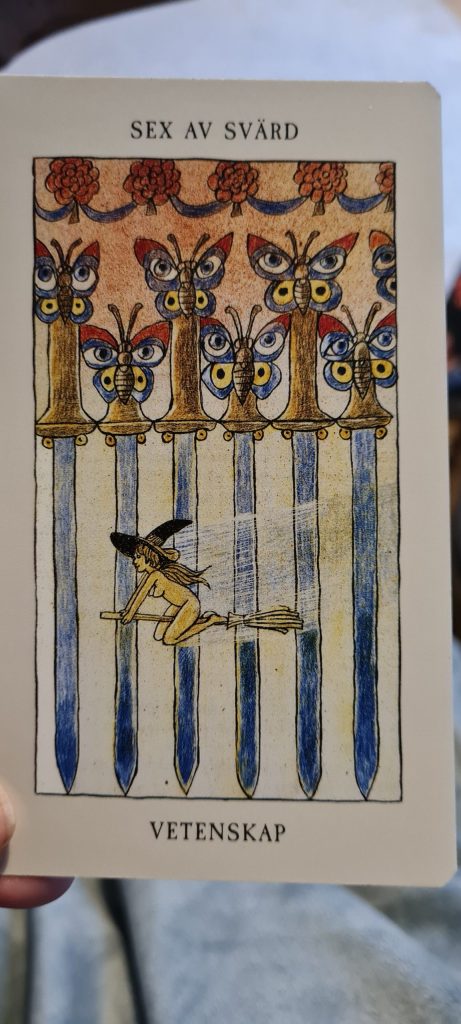 6 av svärd tarotkort